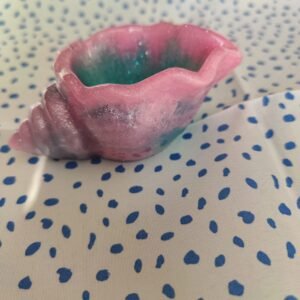 Coquillage vide poche élégant – Pièce artisanale unique en résine