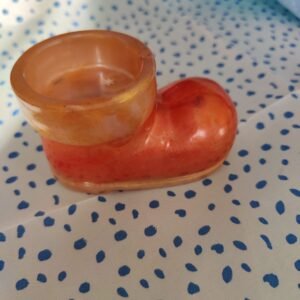 Bougeoir botte de Noël pour bougies led - Fabrication artisanale unique en résine