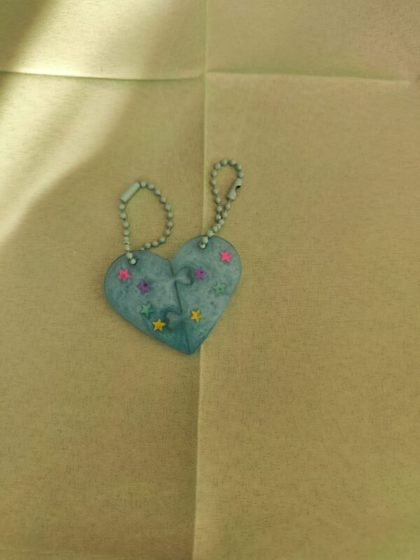 Portes-clés coeurs assortis - Fabrication artisanale