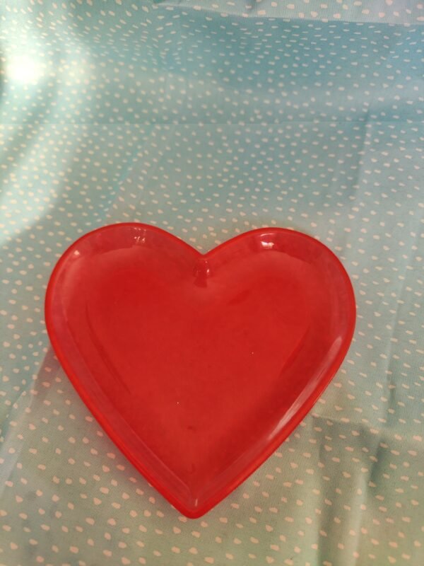 Coeur rouge vide poche - Fabrication artisanale unique
