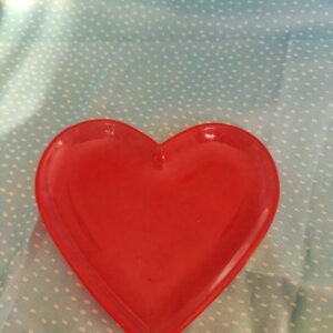 Coeur rouge vide poche - Fabrication artisanale unique