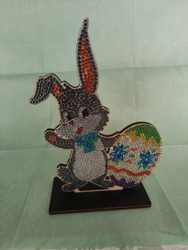 Lapin de Pâques avec son oeuf diamant painting