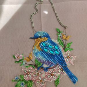 Oiseau bleu à suspendre diamant painting