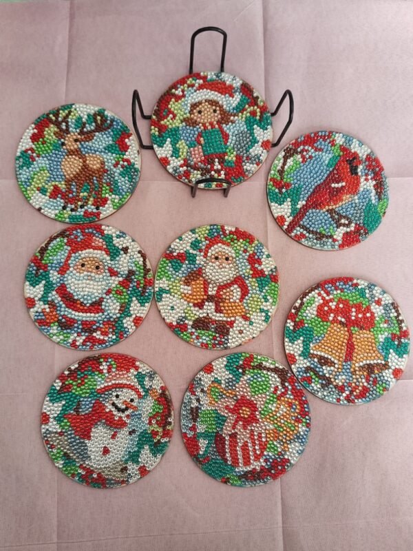 Sous-verres de Noël classiques diamant painting