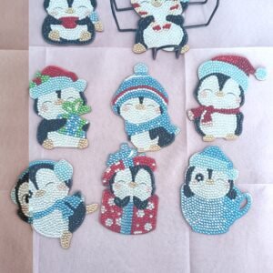 Sous-verres Pingouins diamant painting
