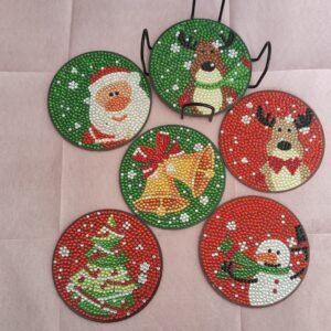 Sous-verres Noël diamant painting
