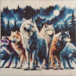 Meute de loups - diamant painting