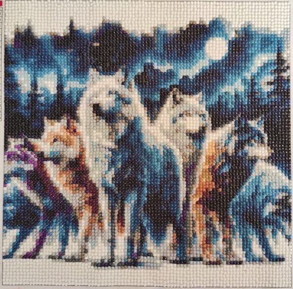 Meute de loups - diamant painting