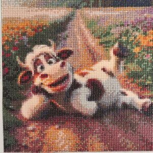 Vache décontractée - diamant painting