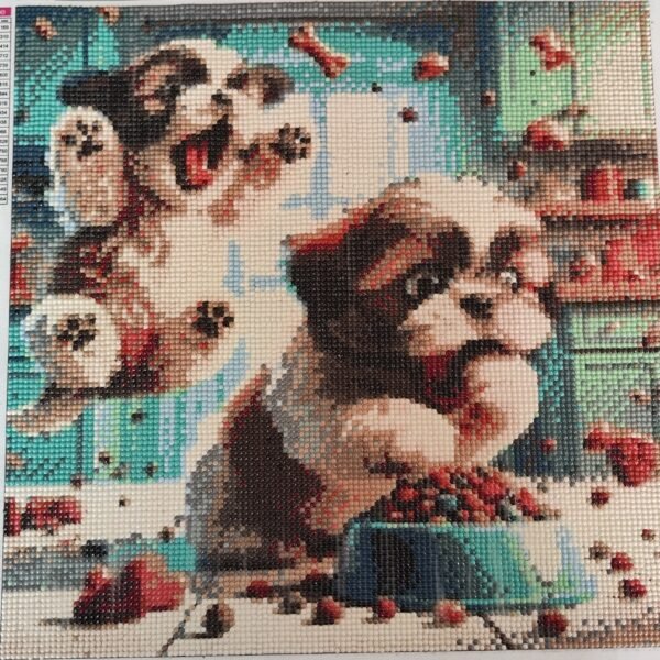 Chiens farceurs - Diamant painting