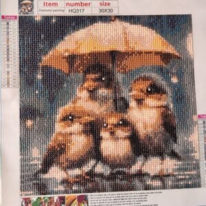 Famille d'oiseaux - diamant painting