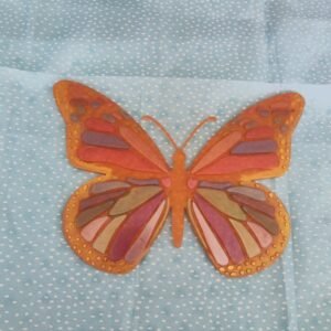 Papillon multicolore - Fabrication artisanale en résine epoxy