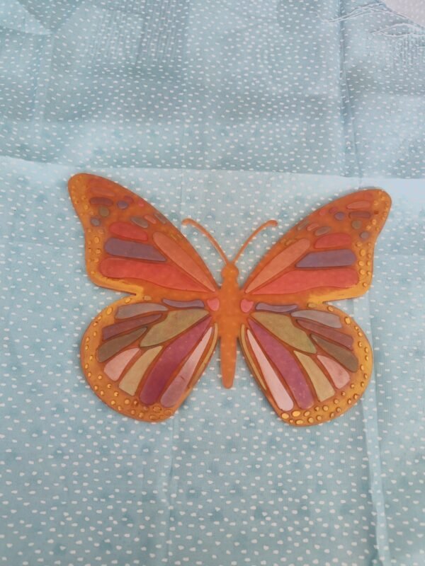 Papillon multicolore - Fabrication artisanale en résine epoxy