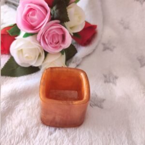 Pot plante grasse carré - Fabrication artisanale unique en résine