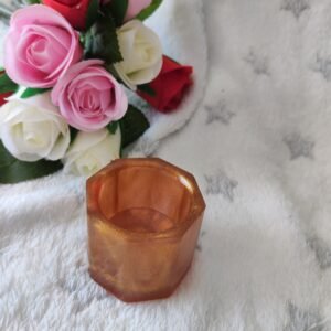 Pot plante grasse hexagonal - Fabrication artisanale unique en résine epoxy