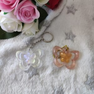 Porte clés papillon - Fabrication artisanale unique en résine epoxy