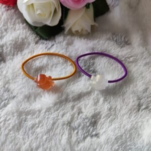 Elastique pour cheveux avec tortue - Fabrication artisanale unique en résine epoxy