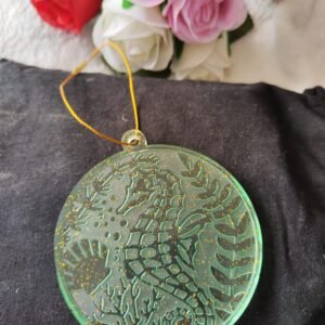 Hippocampe pour sapin - Fabrication artisanale unique en résine