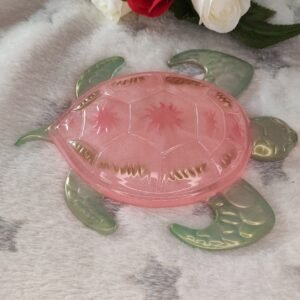 Tortue rose - Fabrication artisanale unique en résine epoxy