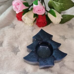 Bougeoir sapin bougie led - Fabrication artisanale unique en résine epoxy