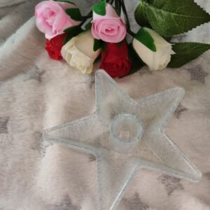 Bougeoir étoile bougie led - Fabrication artisanale unique en résine epoxy