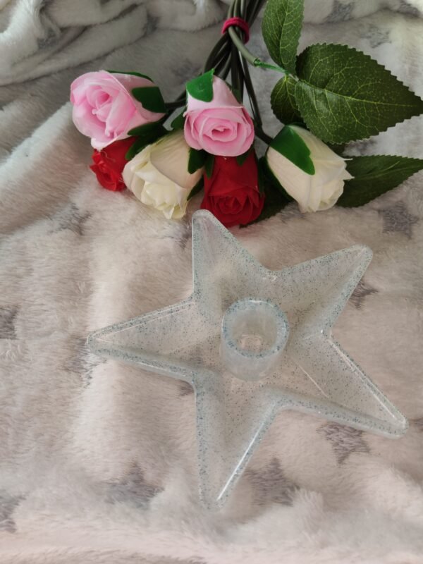 Bougeoir étoile bougie led - Fabrication artisanale unique en résine epoxy