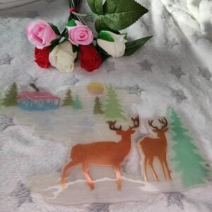 Paysage dans la neige - Fabrication artisanale unique en résine epoxy