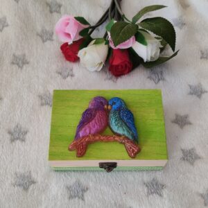 Coffret couple perruches - Objet unique