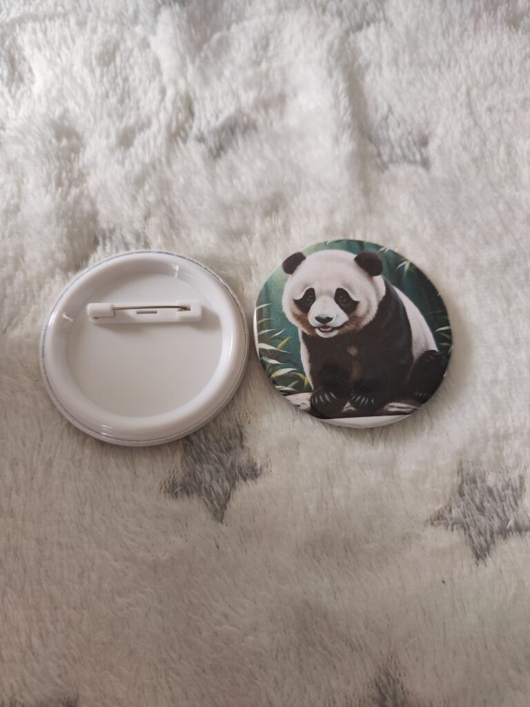 Badge panda 58mm