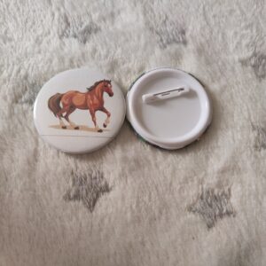 Badge cheval 58mm