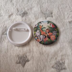 Badge animaux de la jungle 58mm