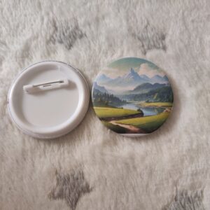 Badge paysage de la montagne en été 58mm