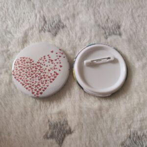 Badge  coeur 58mm
